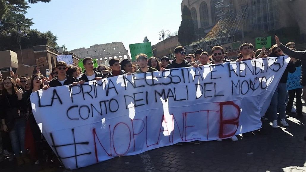 Lo sciopero per il clima a Roma