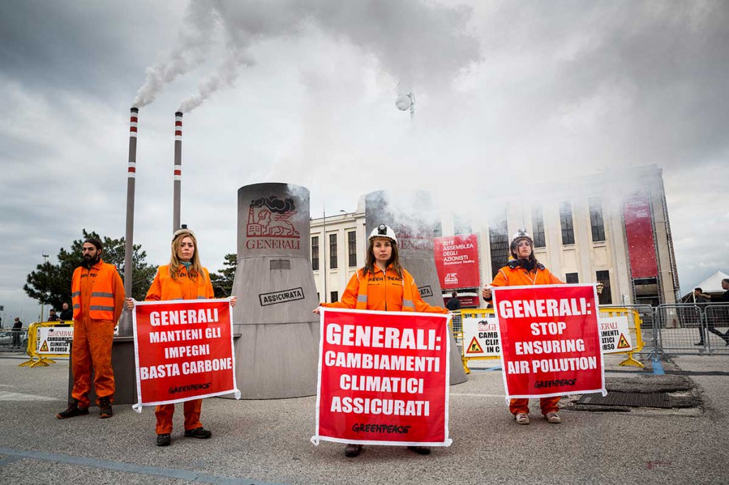 La protesta di Greenpeace (foto di Francesco Alesi)