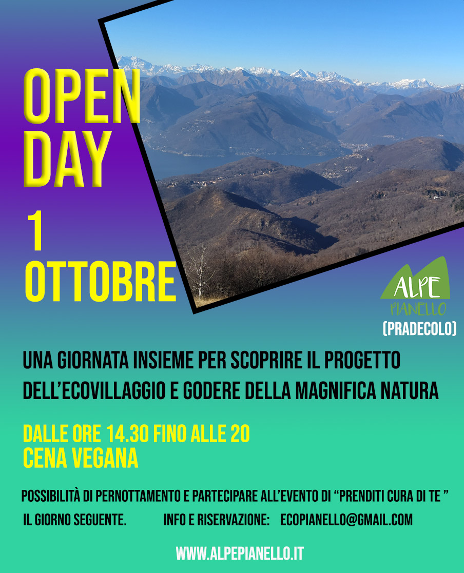 Open day ecovillaggio Alpe Pianello
