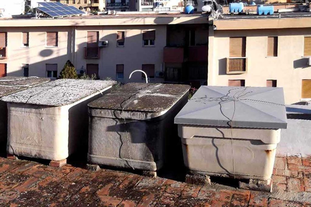 cisterne acqua sui tetti