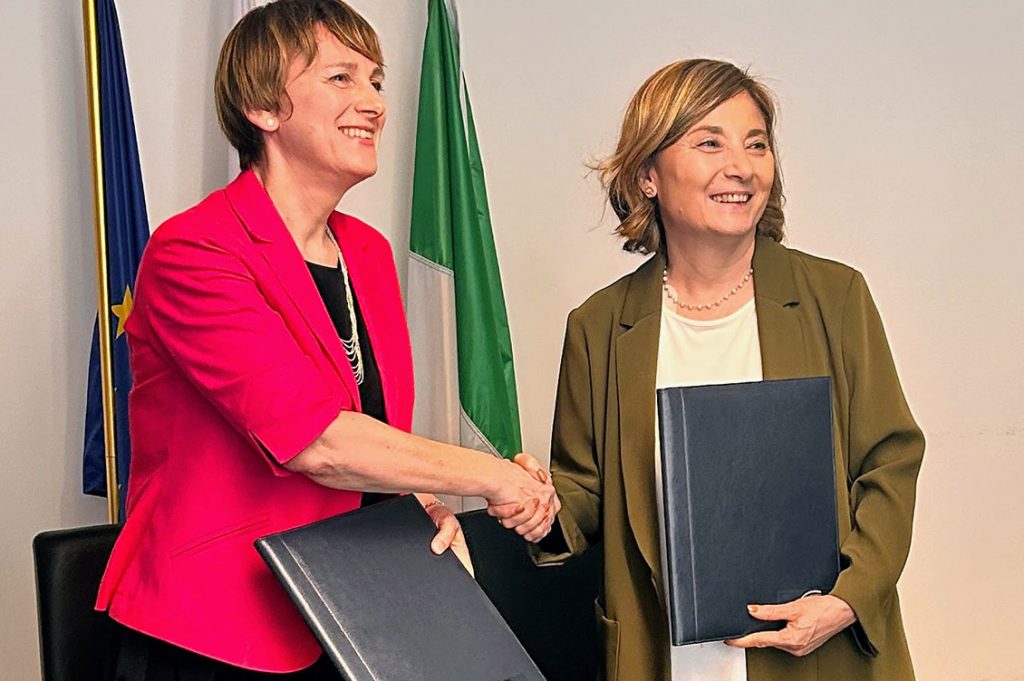 Gelsomina Vigliotti vicepresidente della BEI e Anna Fasano presidente di Banca Etica Roma 28 6 2024