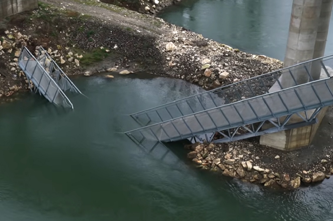 crollo ponte ciclabile