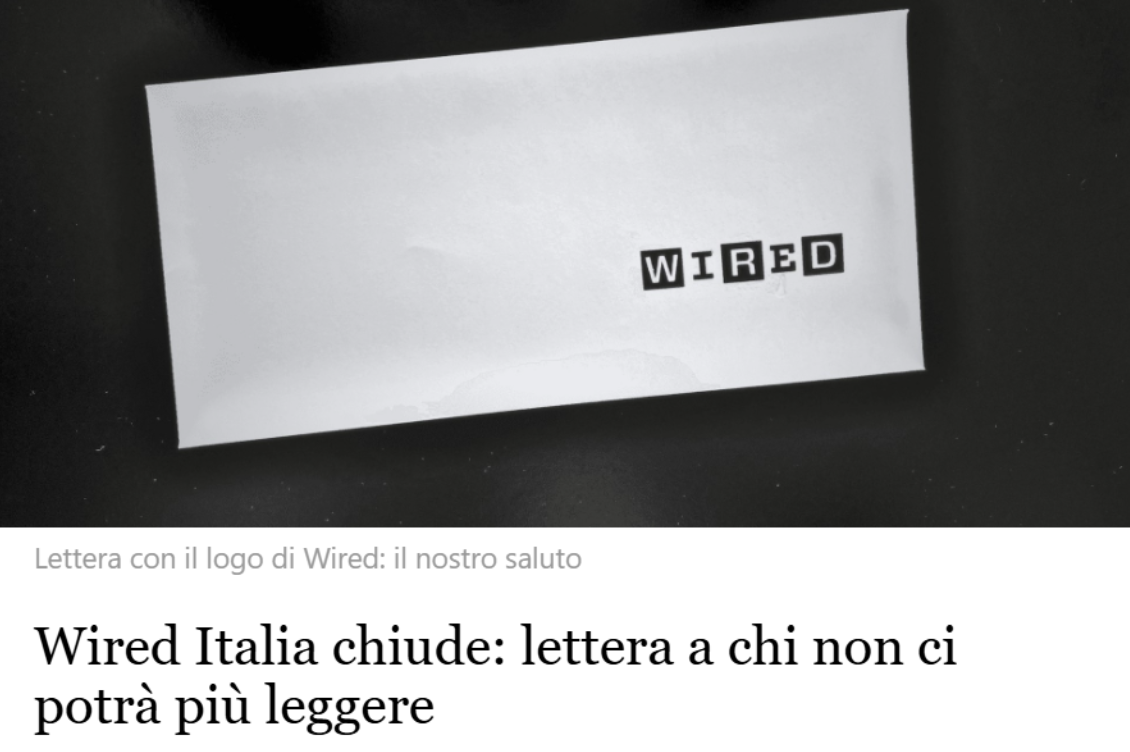 chiusura wired