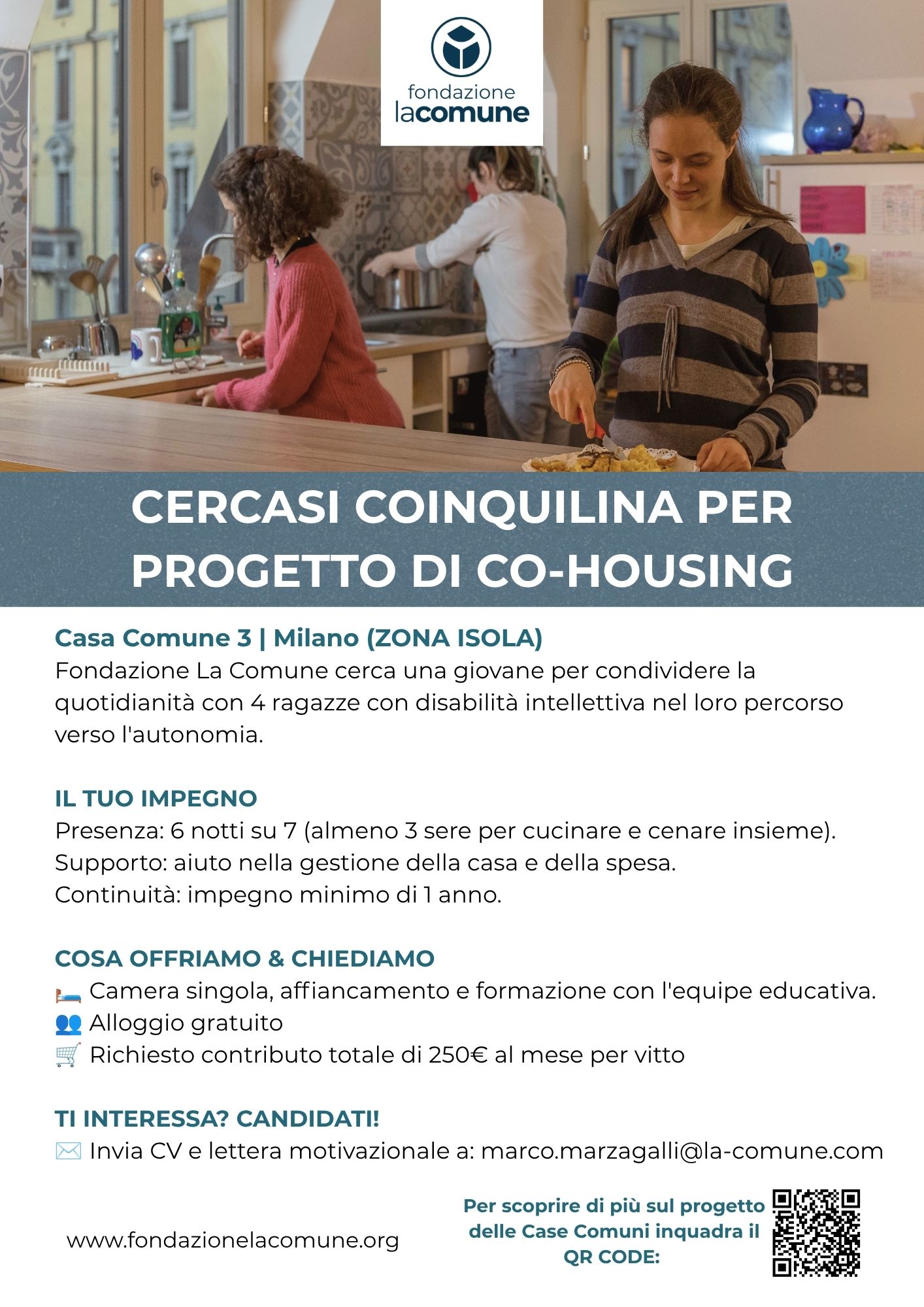 CERCASI COINQUILINA PER PROGETTO DI CO HOUSING A4 2 1