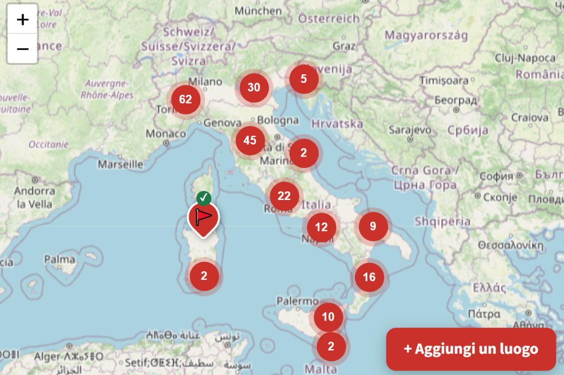 mappa manifestazioni 30 ottobre